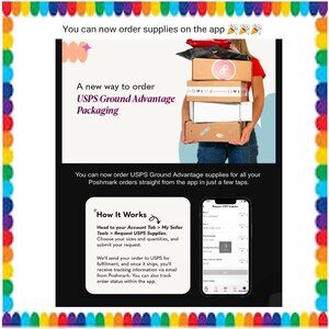 USPS Ground Advantage Supplies Can Be Ordered Throught The Poshmark APP